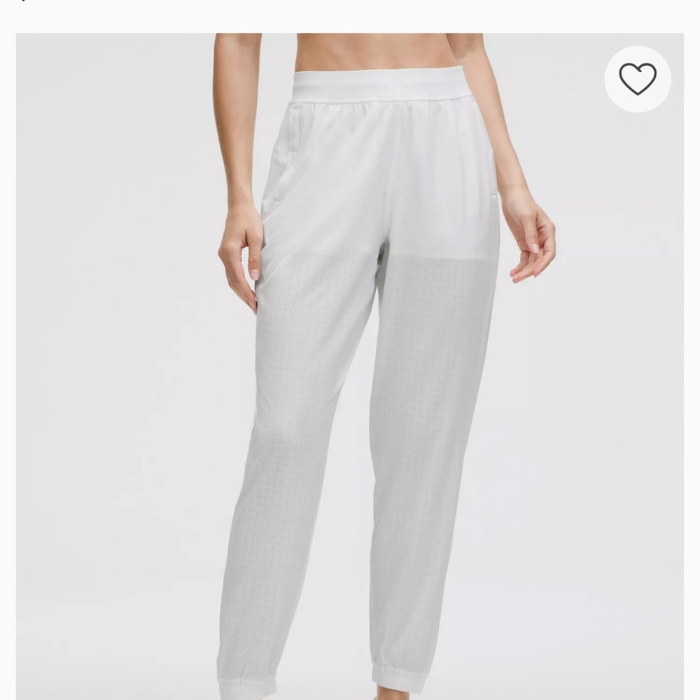 Adapted State Perforated High-Rise Jogger White